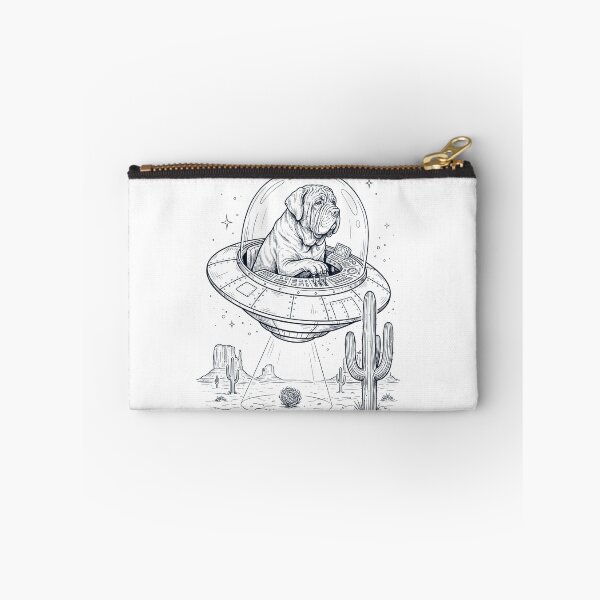 Item preview, Vintage Neapolitan Mastiff Riding UFO Dog Mom Dad Lover designed and sold by DoodleTortle.
