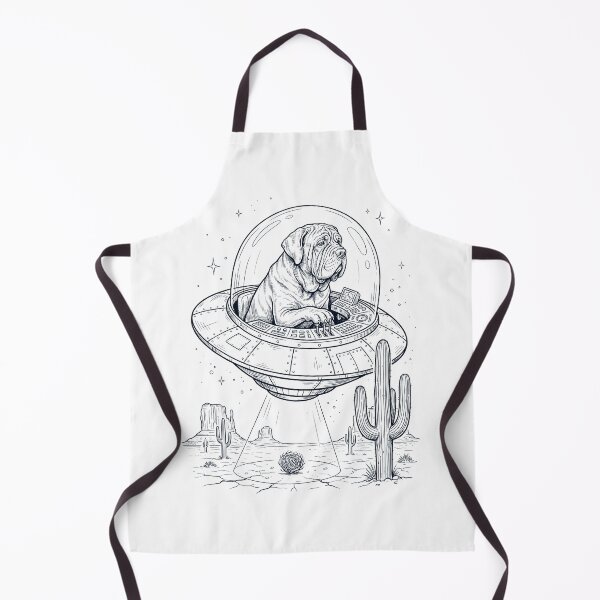 Item preview, Vintage Neapolitan Mastiff Riding UFO Dog Mom Dad Lover designed and sold by DoodleTortle.