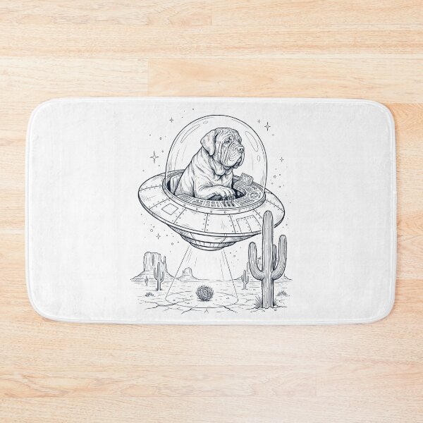 Item preview, Vintage Neapolitan Mastiff Riding UFO Dog Mom Dad Lover designed and sold by DoodleTortle.