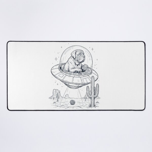 Item preview, Vintage Neapolitan Mastiff Riding UFO Dog Mom Dad Lover designed and sold by DoodleTortle.