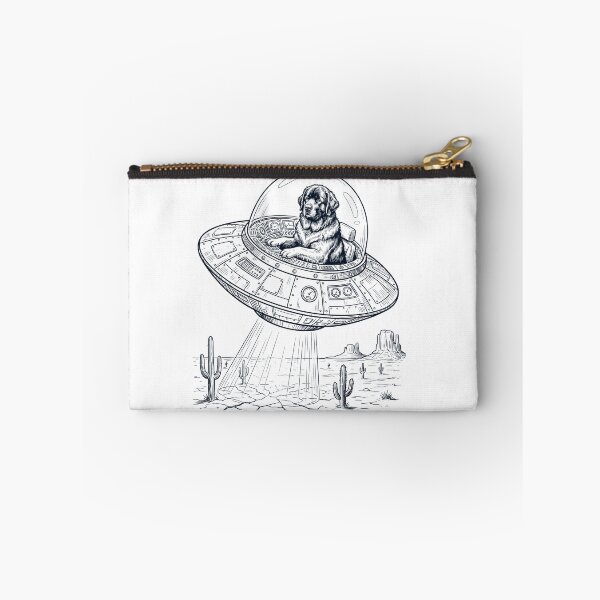 Item preview, Vintage Newfoundland Riding UFO Dog Mom Dad Lover designed and sold by DoodleTortle.