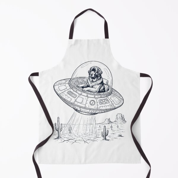Item preview, Vintage Newfoundland Riding UFO Dog Mom Dad Lover designed and sold by DoodleTortle.