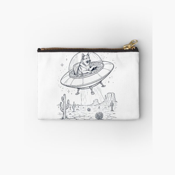 Item preview, Vintage Norwegian Buhund Riding UFO Dog Mom Dad Lover designed and sold by DoodleTortle.