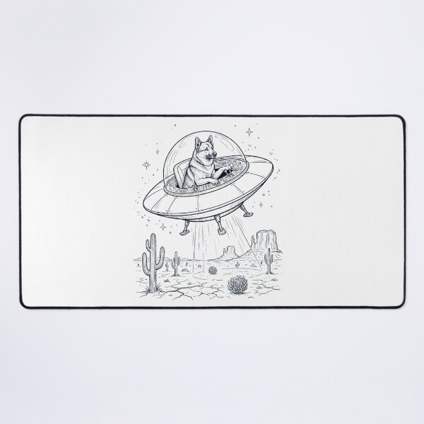 Item preview, Vintage Norwegian Buhund Riding UFO Dog Mom Dad Lover designed and sold by DoodleTortle.