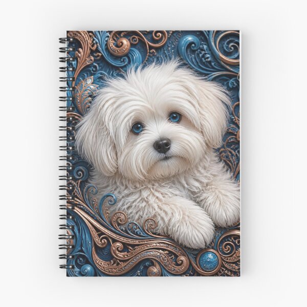 Item preview, Cute White Coton de Tulear Puppy Intricate Pattern designed and sold by Wags & Tails.