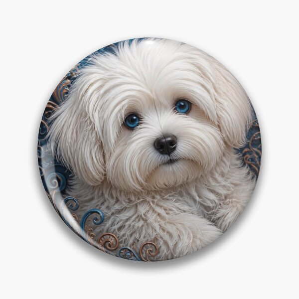 Item preview, Cute White Coton de Tulear Puppy Intricate Pattern designed and sold by Wags & Tails.