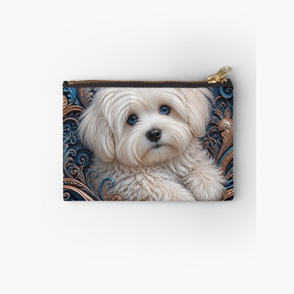 Item preview, Cute White Coton de Tulear Puppy Intricate Pattern designed and sold by Wags & Tails.