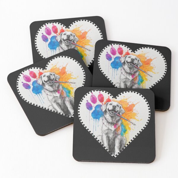 Artikelvorschau, Golden Retriever Painter Paw-casso entworfen und verkauft von dcohea.