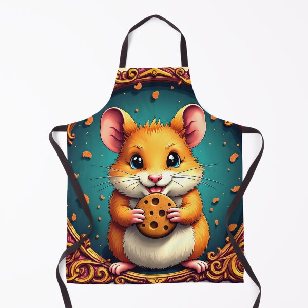 Item preview, Cute Hamster Cookie Portrait Whimsical Retro Animal Illustration designed and sold by AnimalAirtistry.