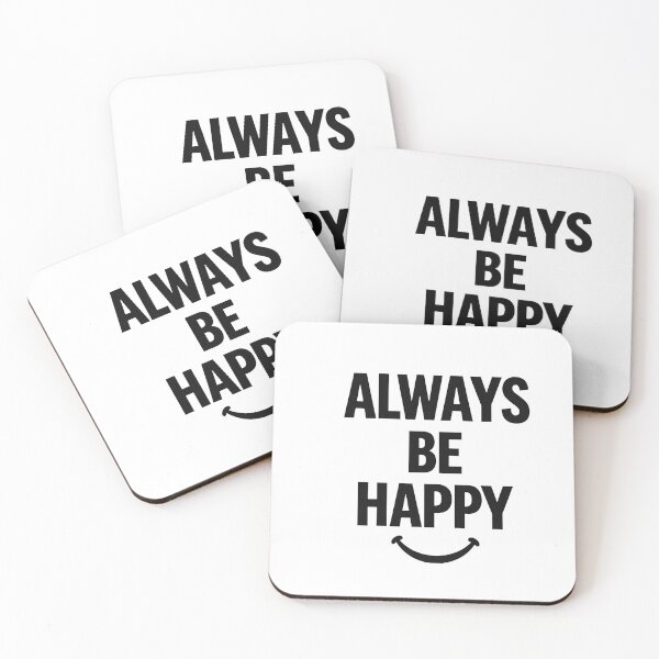 Item preview, Always Be Happy Minimalist Typography T-Shirt Design designed and sold by Lovestickerco.