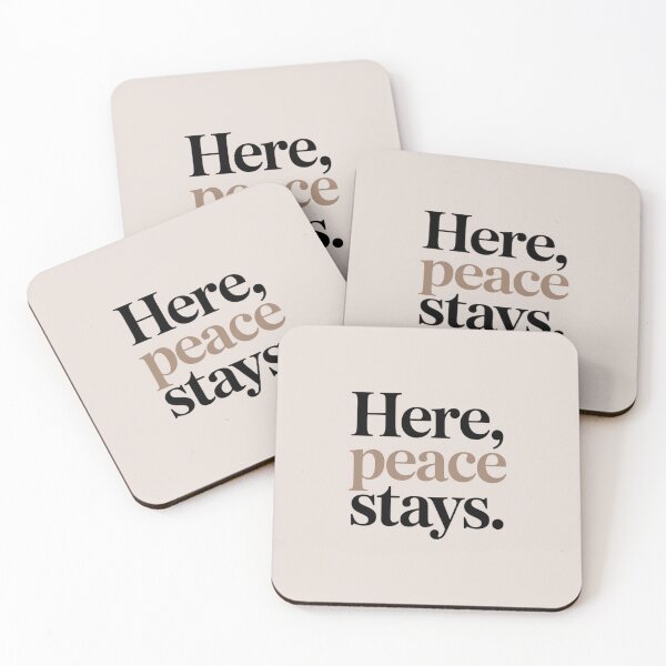Item preview, Here, Peace Stays – Minimal Inner Peace & Safe Space Quote Design designed and sold by Irene Catchmind.