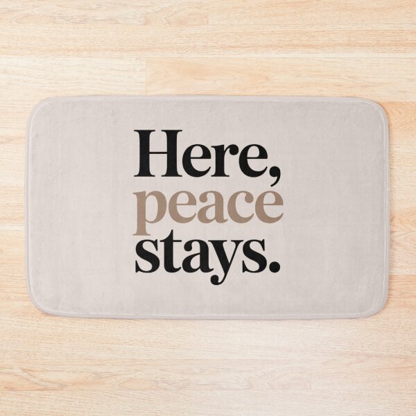 Item preview, Here, Peace Stays – Minimal Inner Peace & Safe Space Quote Design designed and sold by Irene Catchmind.