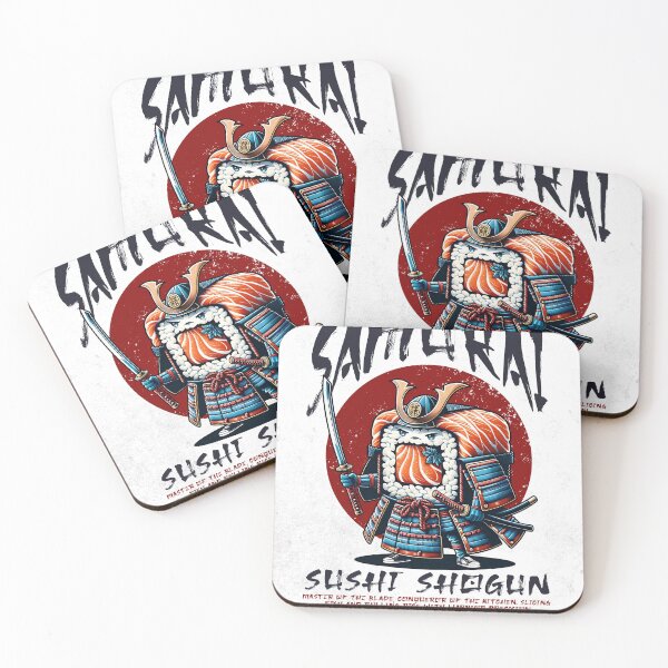 Item preview, Samurai Sushi Shogun Retro Japan Food Warrior designed and sold by Master_Reed.