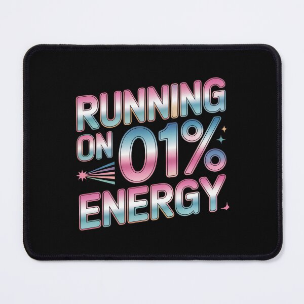 Item preview, Running on 01% Energy Retro Funny Quote T-Shirt. Low Battery Mood Aesthetic Meme Design designed and sold by Aarvya Fashion Club ( A.F.C ).