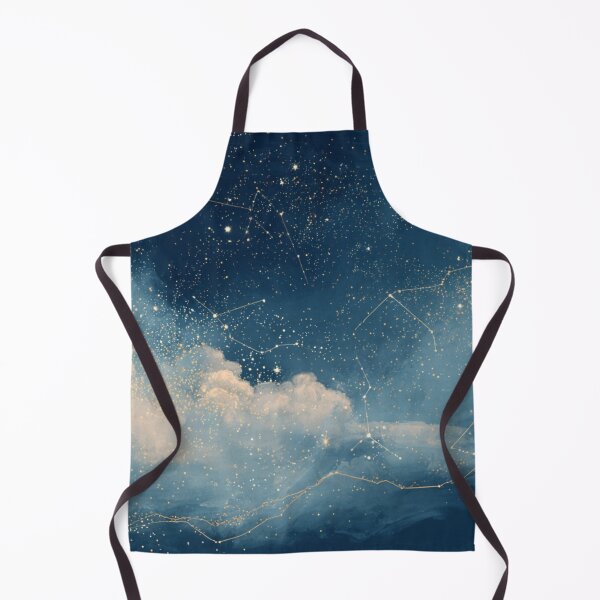 Item preview, Celestial Night Sky Constellation Art – Golden Ocean Dreams designed and sold by AtlantiqArt.