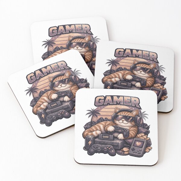 Item preview, Retro Gamer Cat Chill Lofi Aesthetic Art designed and sold by Northern Glow Art.