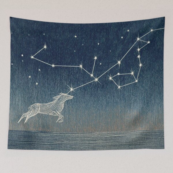 Item preview, Deer Constellation Night Sky Art designed and sold by AtlantiqArt.