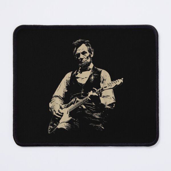 Item preview, President Abraham Lincoln Abe Lincoln Playing Guitar Retro Vintage designed and sold by OtoFunFC.