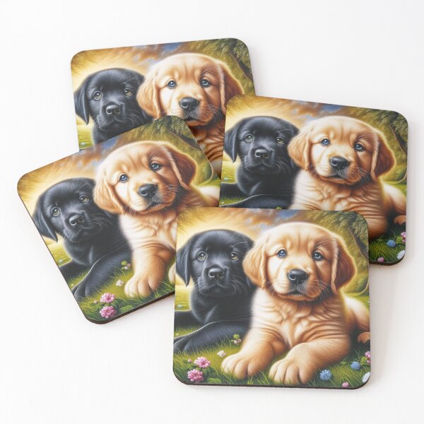 Item preview, Adorable Black and Golden Labrador Retrievers Puppies designed and sold by Wags & Tails.