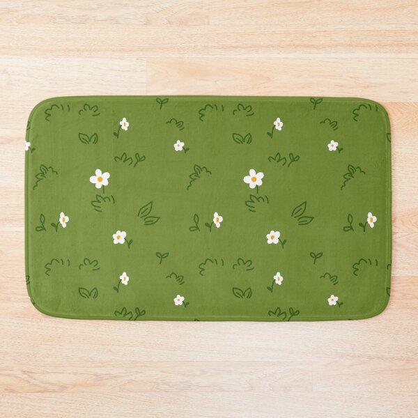 Item preview, Wild Daisy Meadow and Green Bushes Seamless Pattern - Cottagecore Floral Nature Art designed and sold by Niji Hibana.