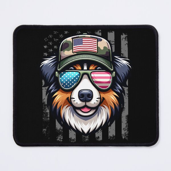 Item preview, Funny Australian Shepherd 4th July USA Flag America Mom Dad Kids designed and sold by rafaeltto.