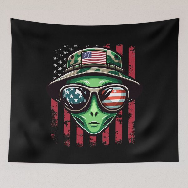 Item preview, Funny Alien 4th July USA Flag America Boys Girls Kids designed and sold by rafaeltto.