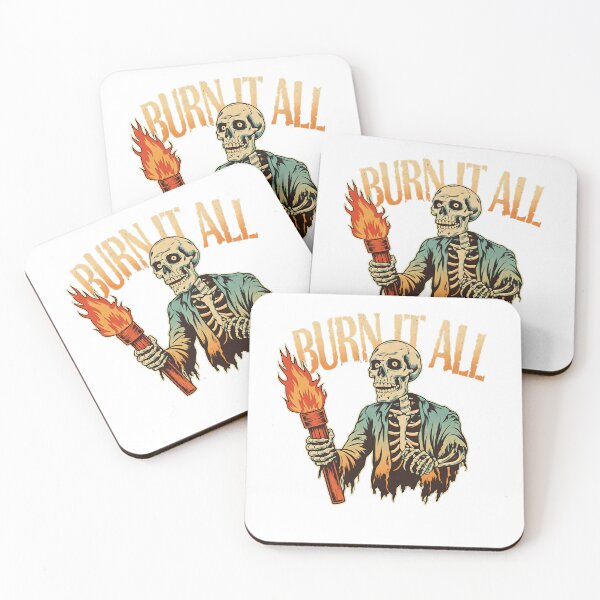 Item preview, Burn It All Retro Skeleton designed and sold by LunaPixelStudio.