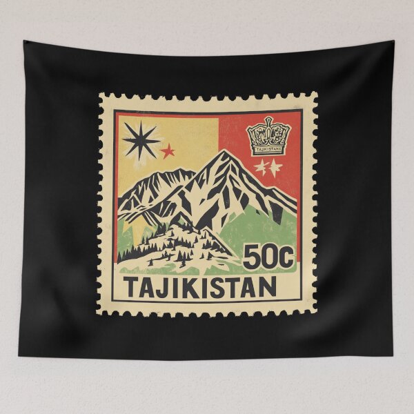 Item preview, Tajikistan Vintage Postage Stamp - Pamir Mountains designed and sold by tiigerdad.