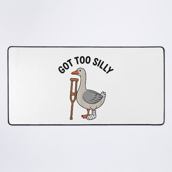 Item preview, Got Too Silly Funny Goose Leg Injury Animal Design T-Shirt_4500x5400 designed and sold by CriseldaBruning.