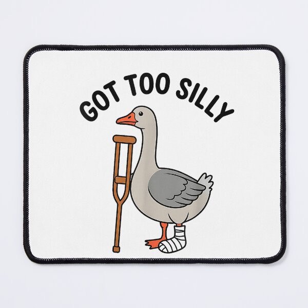 Item preview, Got Too Silly Funny Goose Leg Injury Animal Design T-Shirt_4500x5400 designed and sold by CriseldaBruning.