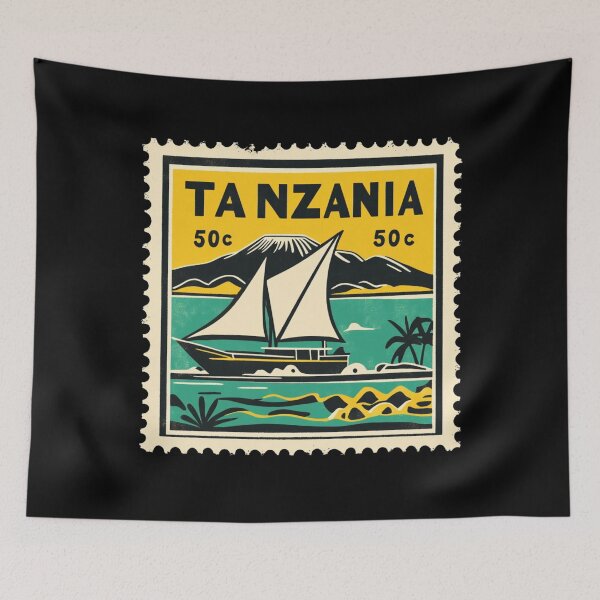 Item preview, Tanzania Vintage Postage Stamp - Mount Kilimanjaro designed and sold by tiigerdad.