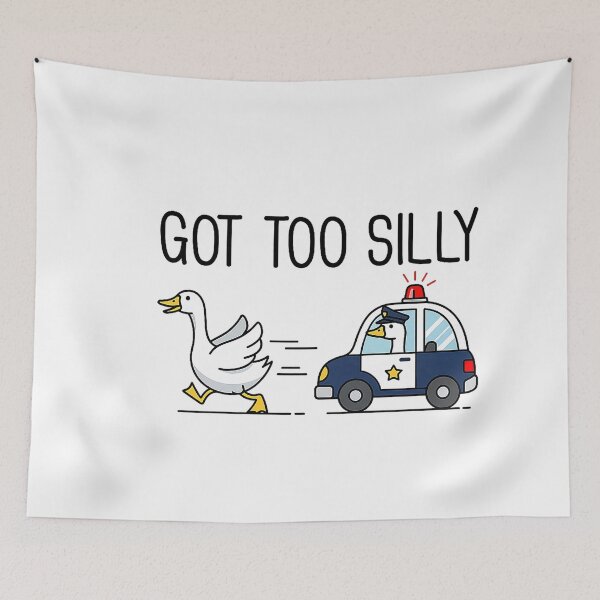 Item preview, Got Too Silly Funny Goose Police Car Meme Pun T-Shirt_4500x5400 designed and sold by CriseldaBruning.