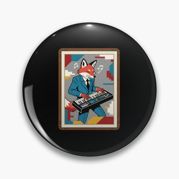 Item preview, Fox Synth Player Retro Music Illustration designed and sold by JordynLadukeg65.
