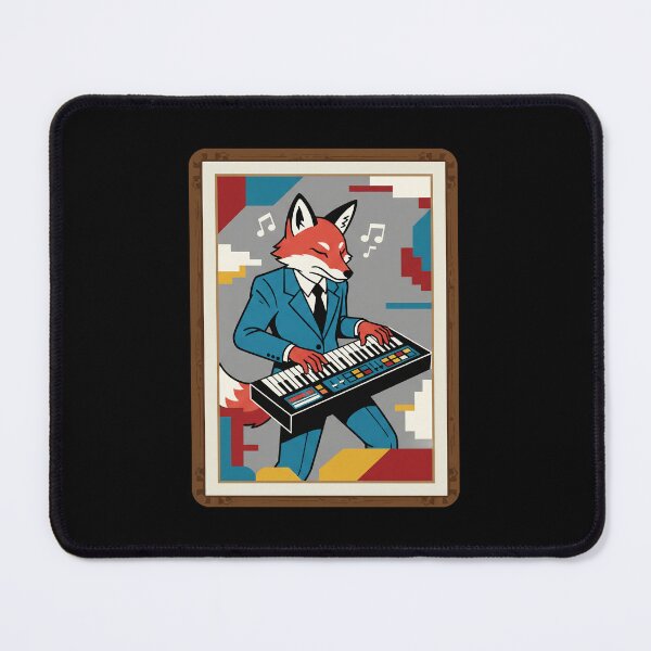 Item preview, Fox Synth Player Retro Music Illustration designed and sold by JordynLadukeg65.