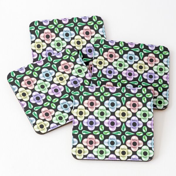 Item preview, Glass Beads Seamless Pattern - Vintage Aesthetic Jewelry Nature Art designed and sold by Niji Hibana.