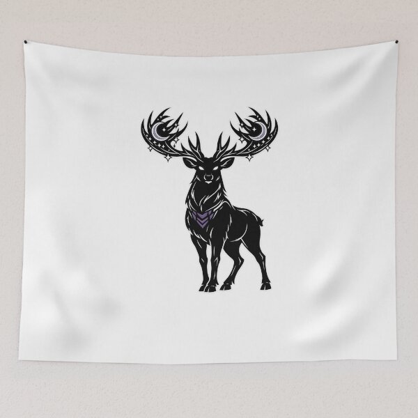 Artikelvorschau, Der Mondhirsch Mythical Moon Stag Celestial Spirit entworfen und verkauft von tineldesign.