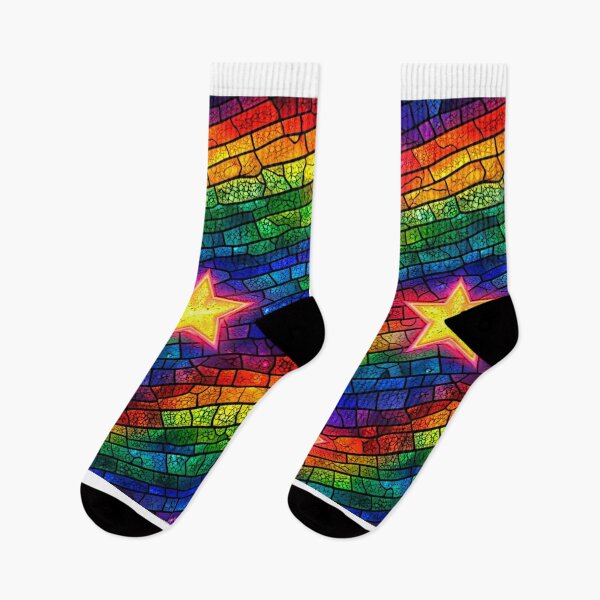 Item preview, Stained Glass Rainbow Stars | Luminous Mosaic Art designed and sold by LuxuryApparels.