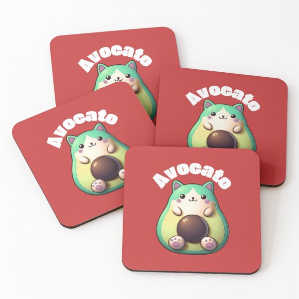 Item preview, Avocato Cute Kawaii Cat Avocado Pun Cartoon designed and sold by HopeAndHustle.