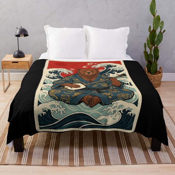 Item preview, Bear Playing Shamisen Wave Style designed and sold by JordynLadukeg65.