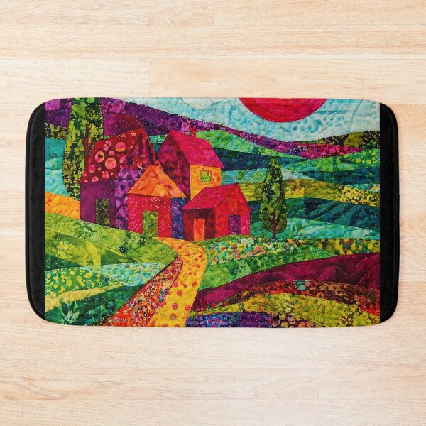 Item preview, Patchwork Hills Village Under Bright Sun designed and sold by Modaozushi216.