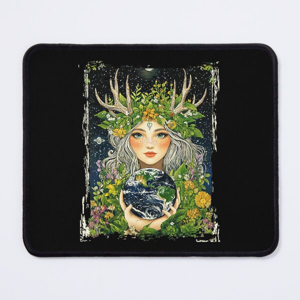 Item preview, Gaia Nature Goddess Earth Keeper designed and sold by zamiokaline.