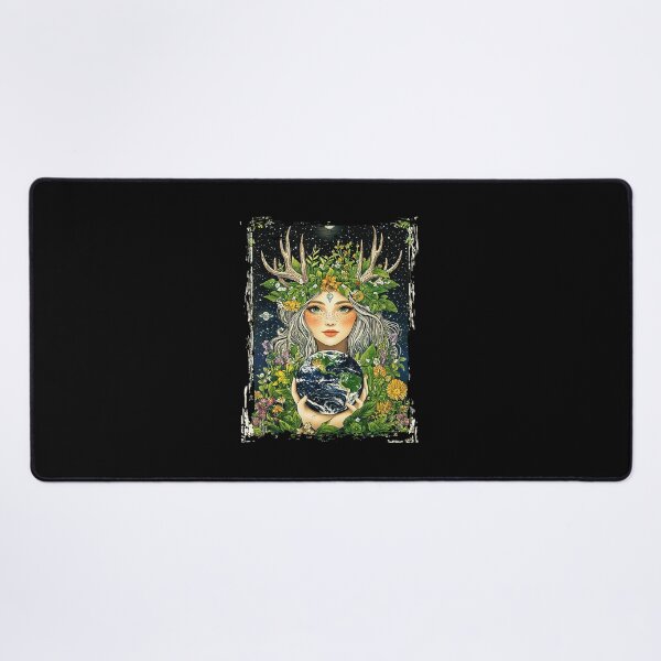 Item preview, Gaia Nature Goddess Earth Keeper designed and sold by zamiokaline.