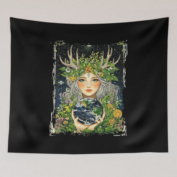Item preview, Gaia Nature Goddess Earth Keeper  designed and sold by zamiokaline.