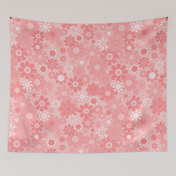 Item preview, Retro 70s Floral Pattern in Blush Pink designed and sold by kierkegaard.