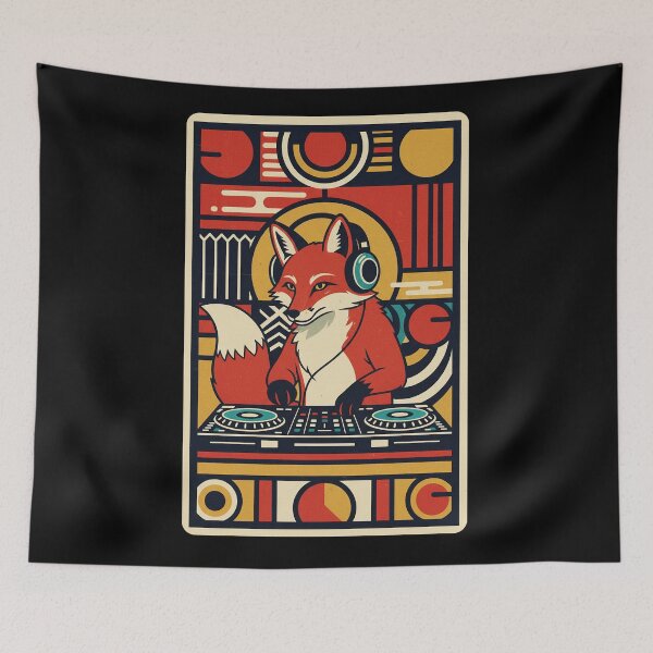 Item preview, DJ Fox Retro Geometric Music  designed and sold by JordynLadukeg65.