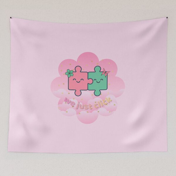 Item preview, “We Just Click” Cute Puzzle Design designed and sold by Joy & Art .