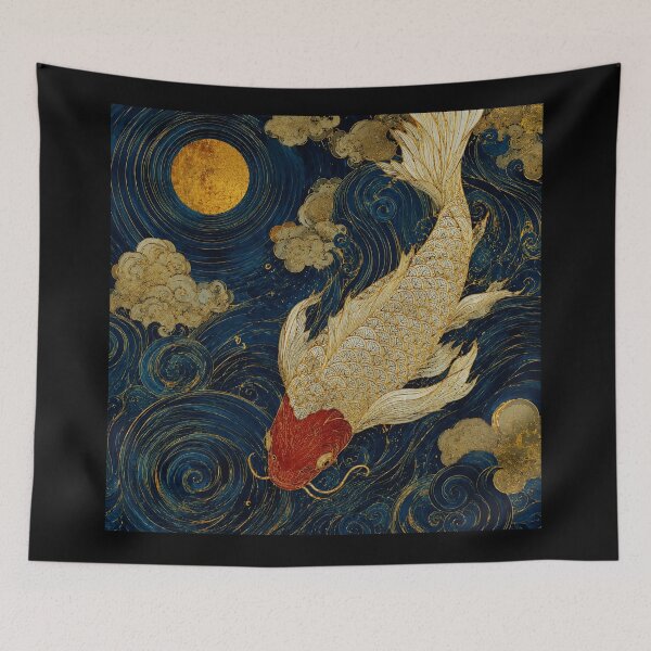 Item preview, Golden Moon Koi Art  designed and sold by eliramaison.