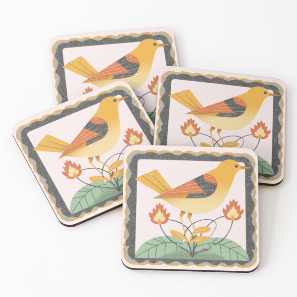 Item preview, Golden Folk Bird designed and sold by mellow-koko.