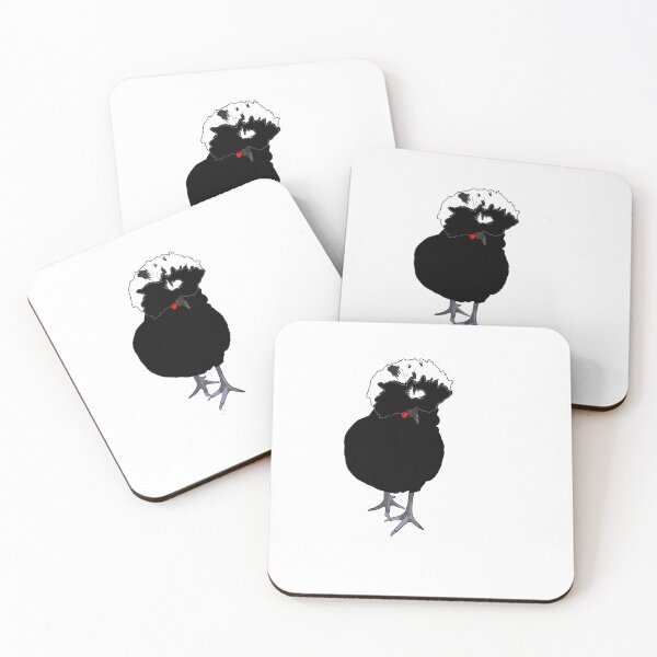 Item preview, White crested black polish hen designed and sold by CelGrave.