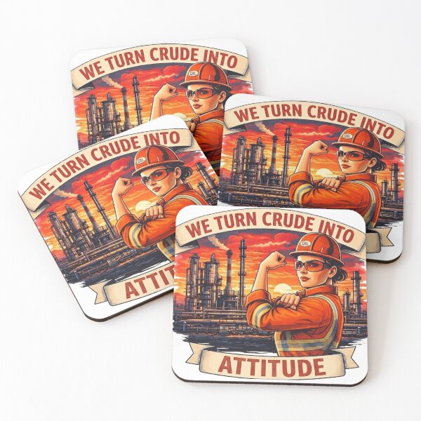 Item preview, Oil Refinery WE TURN CRUDE INTO ATTITUDE designed and sold by ryanapples2.